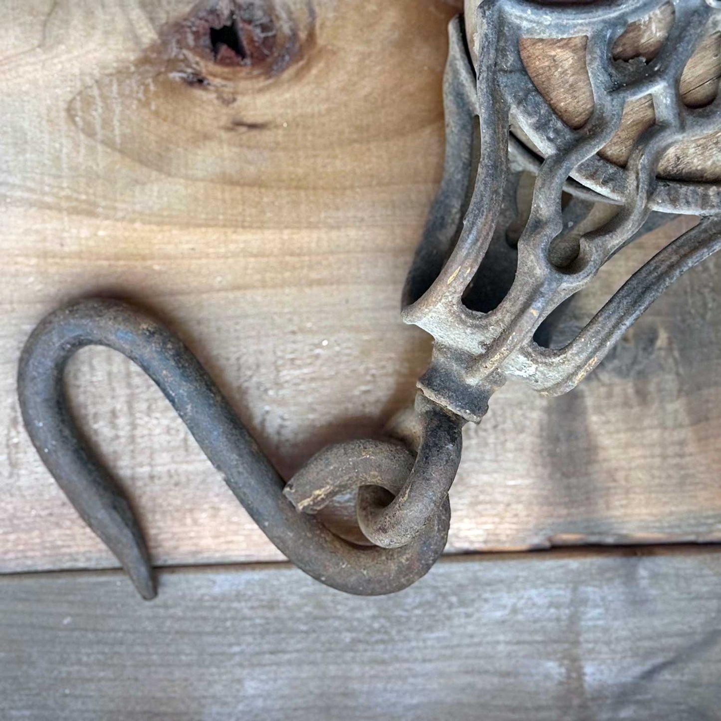 Vintage Wood / Iron Barn Pulley