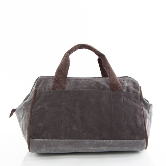 Waxed Canvas Zip Bag for Tools And Such Black / Grey