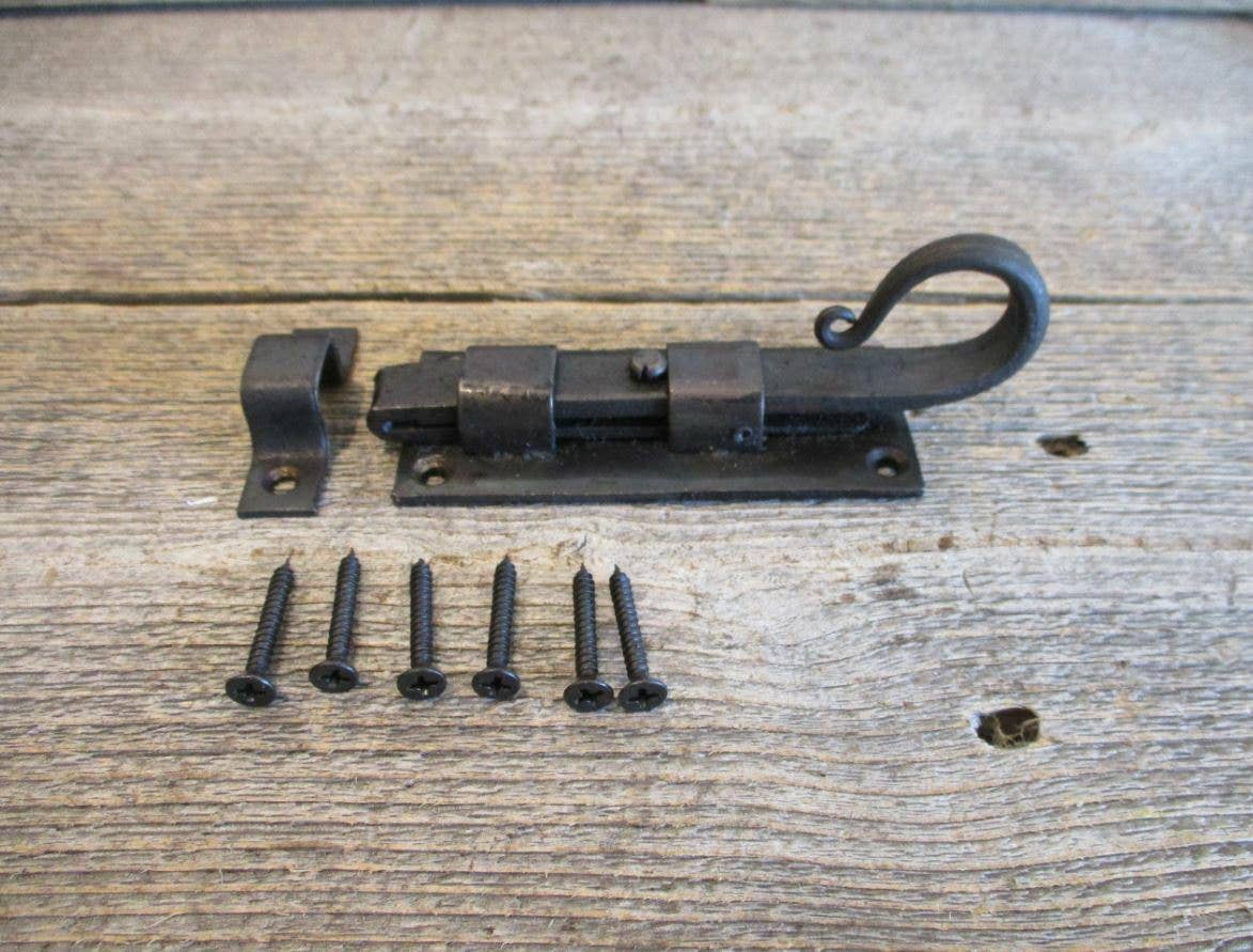 Rustic Latch Lock Sliding Latch 4-5/8 Inches Long with Rustic Forged Design – Lostwestern
