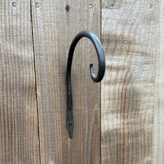 Small Hand Forged Downturned Plant / Lantern Hook