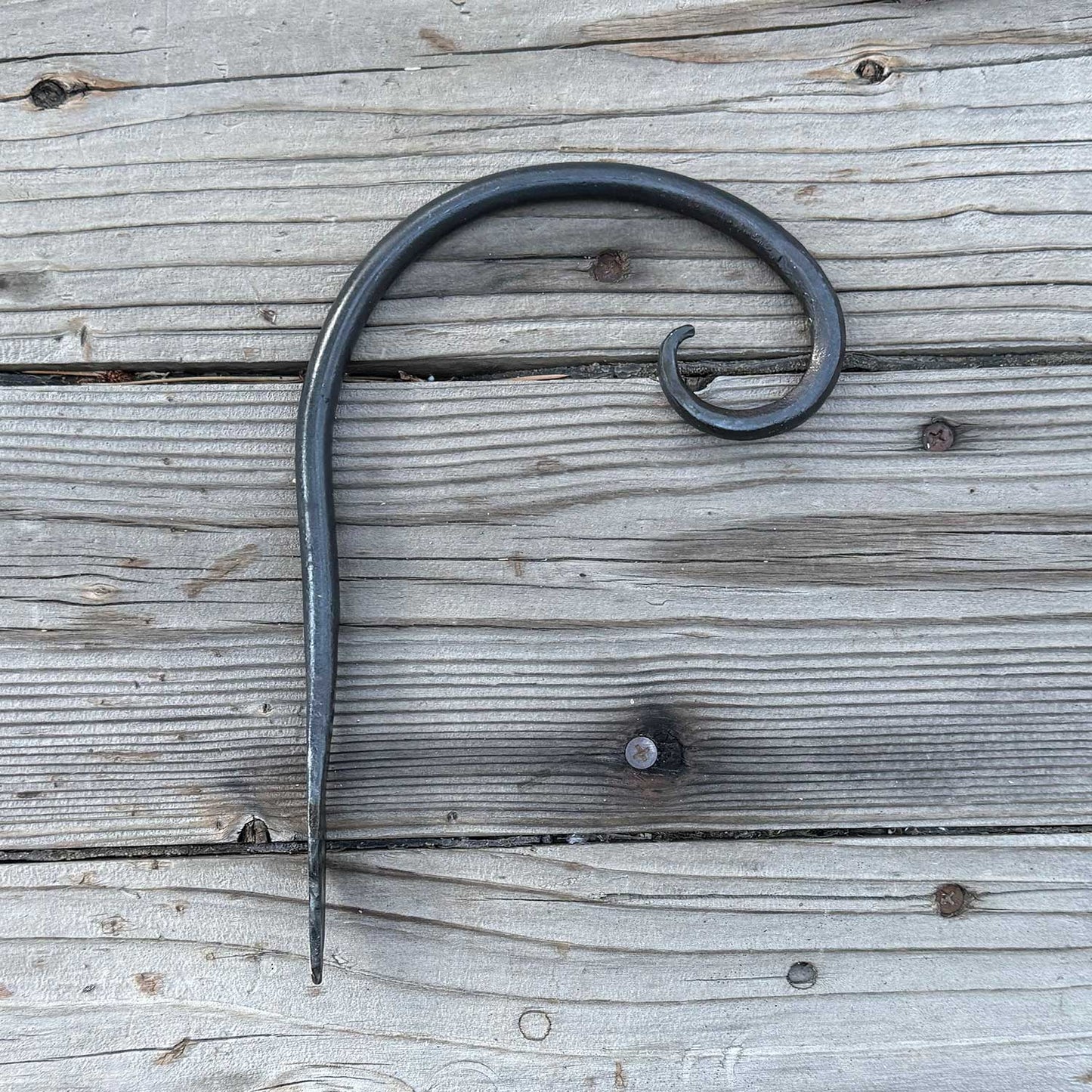 Small Hand Forged Downturned Plant / Lantern Hook