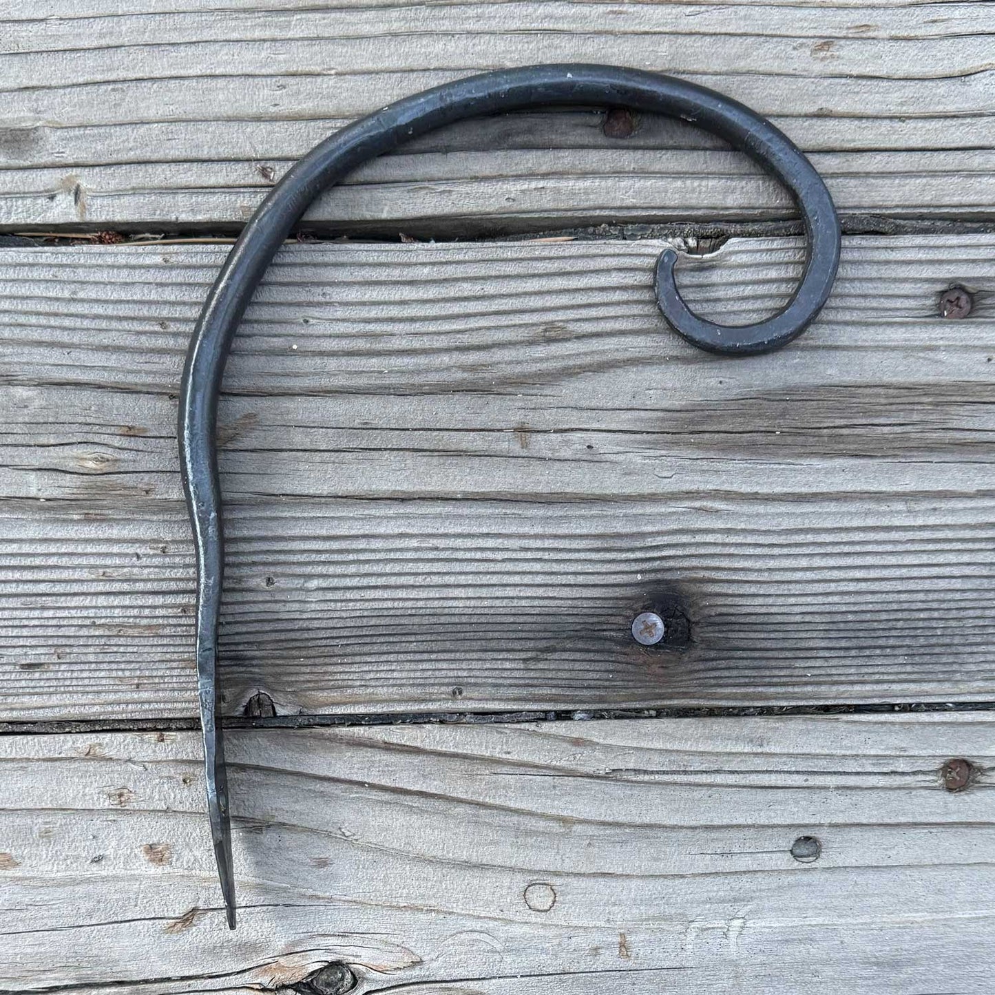 Small Hand Forged Downturned Plant / Lantern Hook
