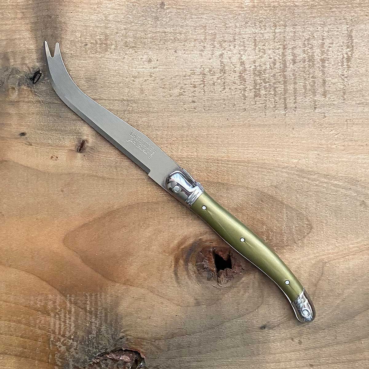 Jean Dubost Cheese Knife 9 Inch Olive Green