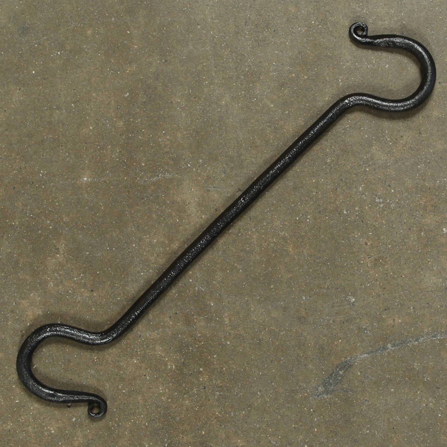 Forged Iron Link S Hook - 12 in - Antique Black