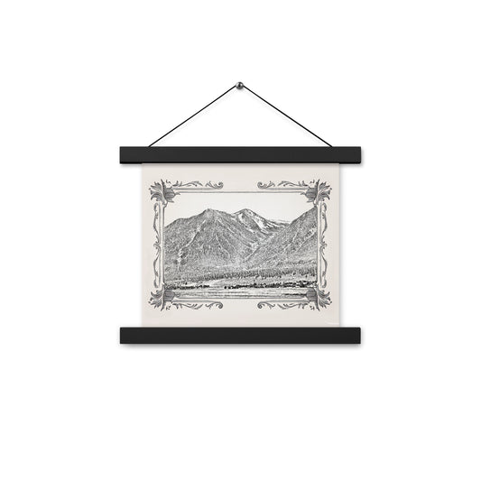 Jobs Peak Carson Valley 10 x 10 Inches Matte Poster with Hangers