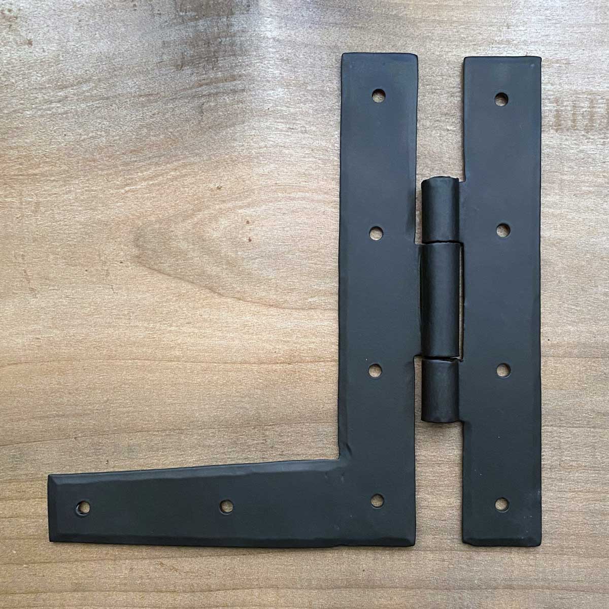 Rustic Forged Black Finish L Hinge Left-Hand 7 Inch