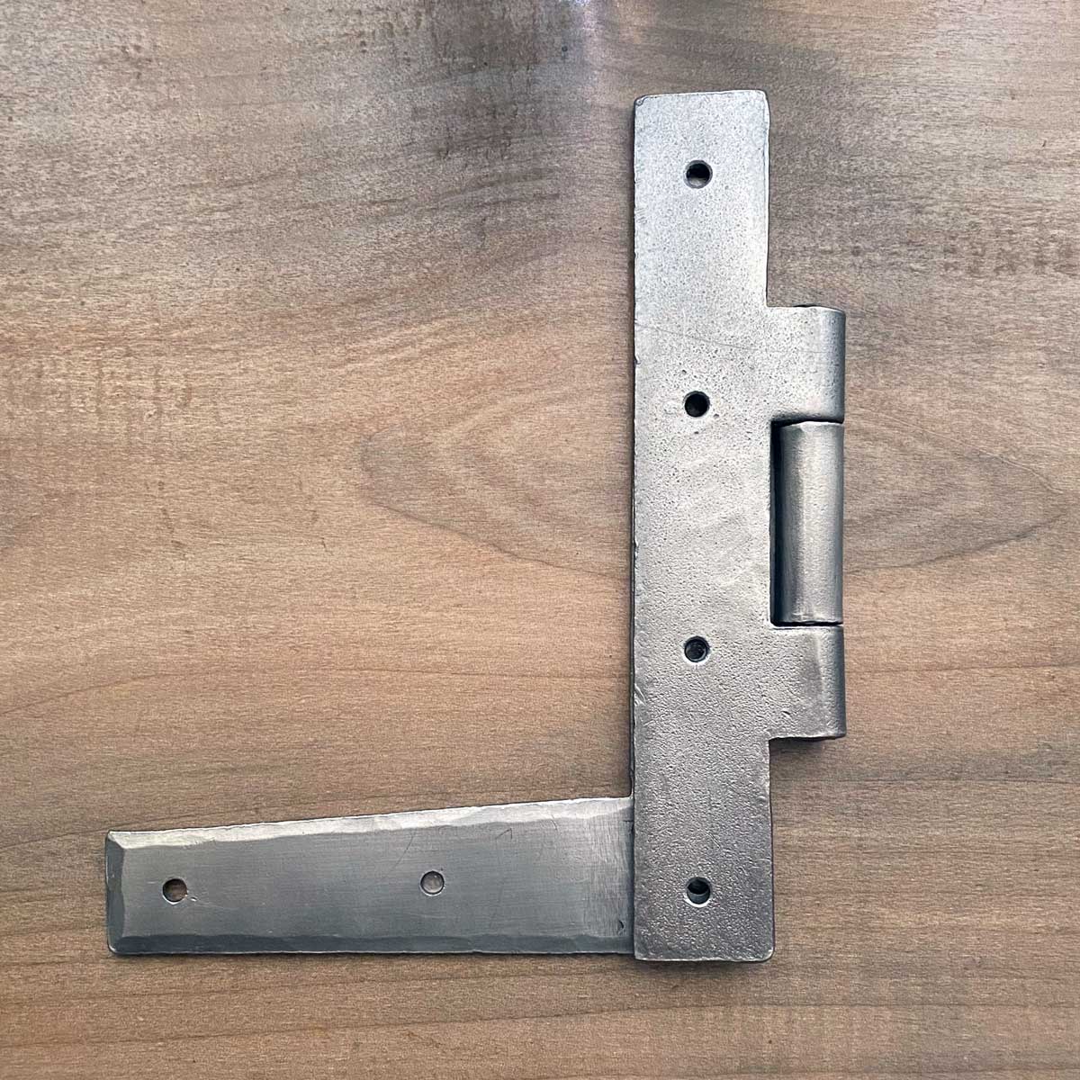 Forged L Hinge Left-Hand 7 Inch with Silver / Pewter Finish