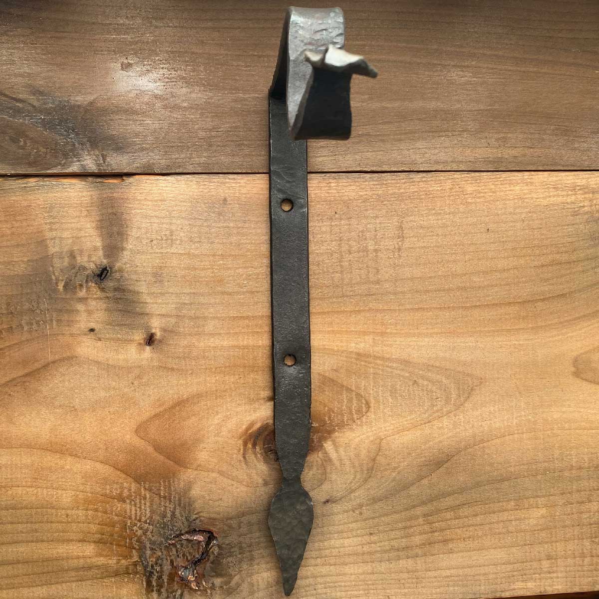 Hand Forged Plant Hanger with Leaf - Unique