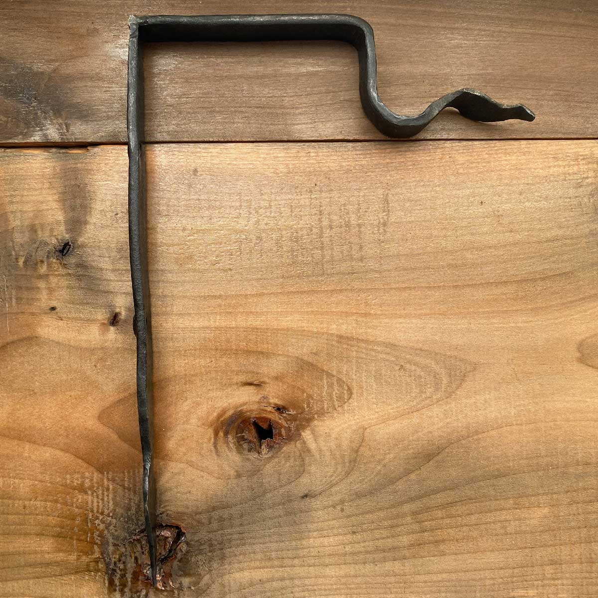 Hand Forged Plant Hanger with Leaf - Unique