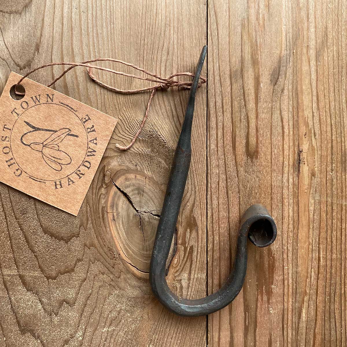 Hand Hammer Forged Scroll Hook