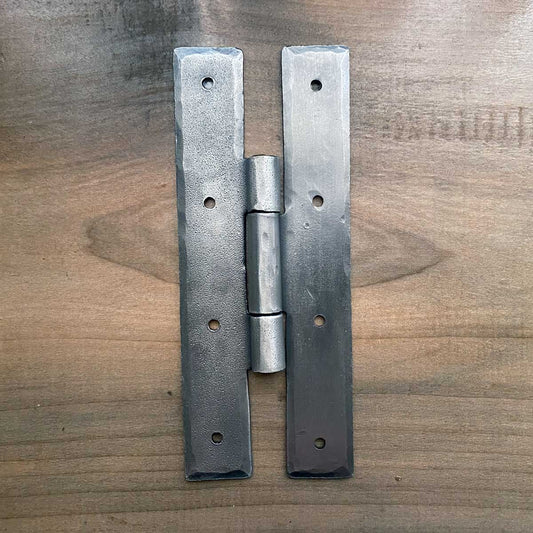 Larger Forged H Style Hinge With Vintage Silver / Pewter Finish