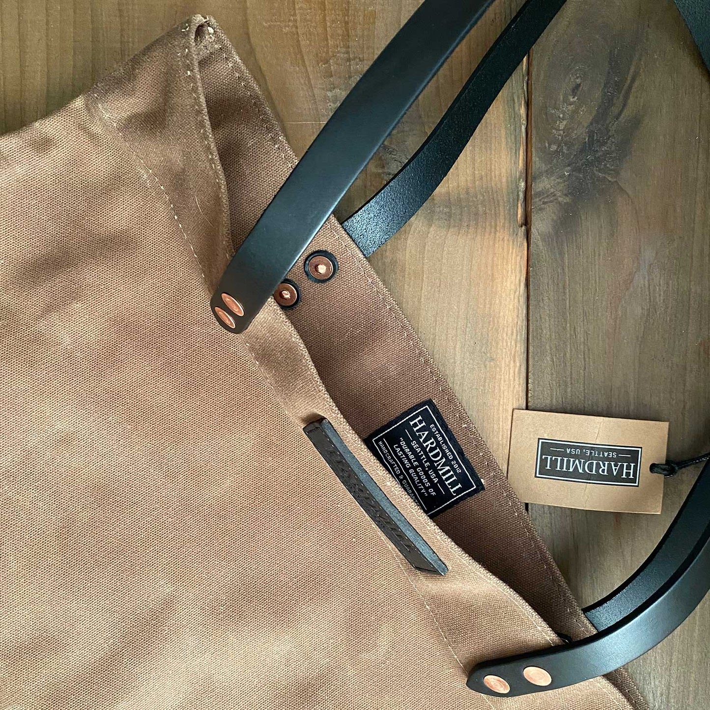 Waxed Canvas Market Tote Tan by Hardmill