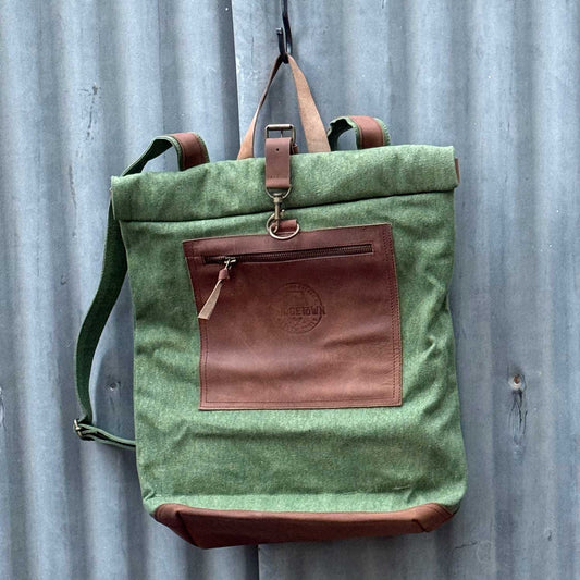 Harvest Bag Canvas and Leather Everyday Bag / Backpack by Bridgetown