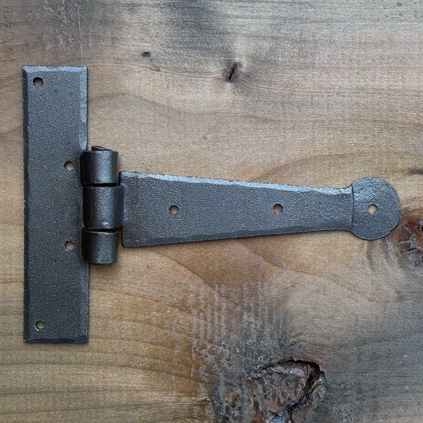 Small Hand forged T Hinge Metallic Black Finish
