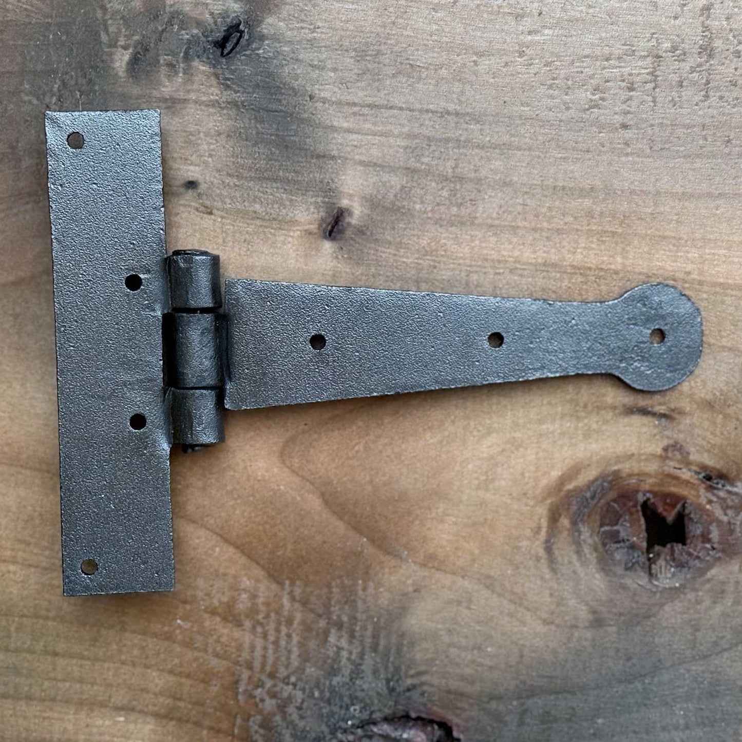 Small Hand forged T Hinge Metallic Black Finish