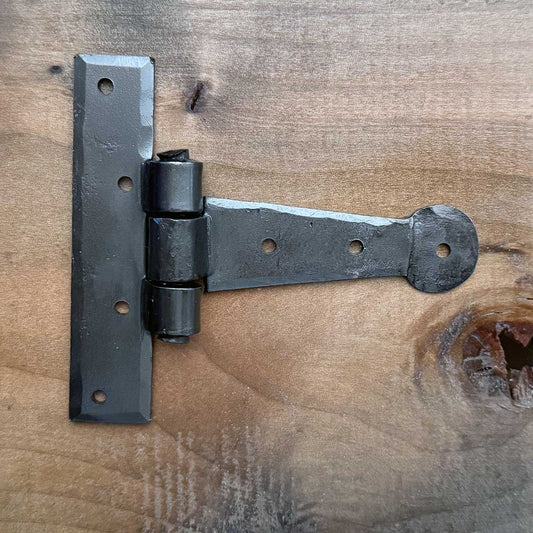 Hand-forged T Hinge 4 Inch With Metallic Black Finish for Small Doors / Cabinets