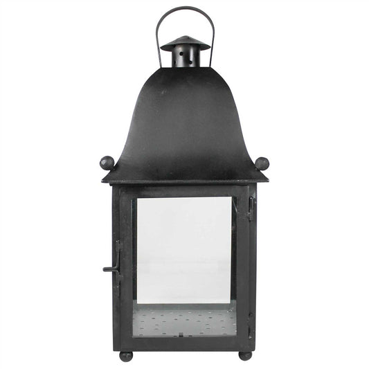 San Juan Lantern - Black Hanging Lantern Iron / Glass