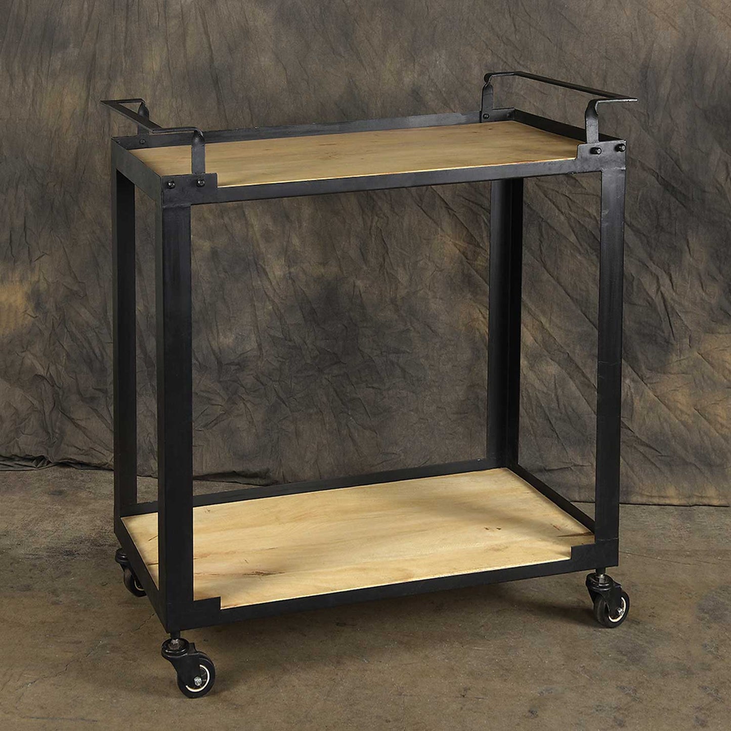 HomArt Mateo Iron and Wood Bar Cart Trolly