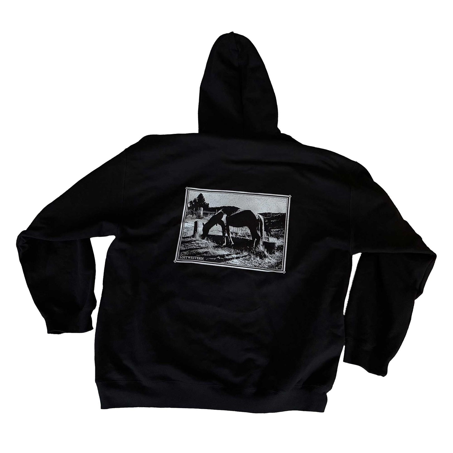 Lostwestern Soft Blend Hoodie - Liberty Horse Black