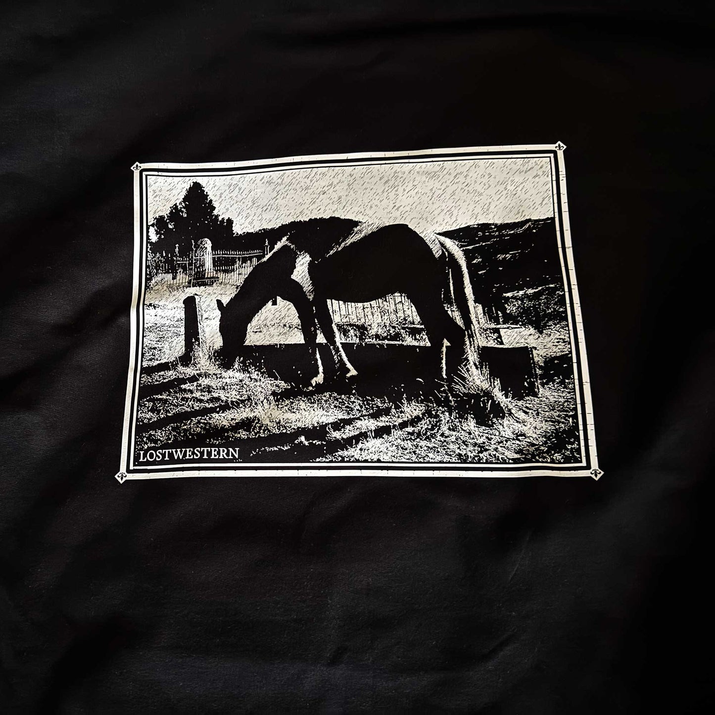 Lostwestern Soft Blend Hoodie - Liberty Horse Black