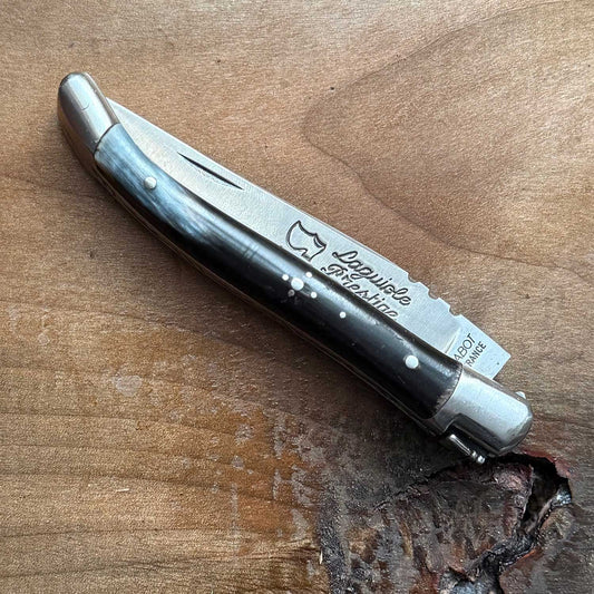 Laguiole French Stainless Steel Pocket Knife Black Horn