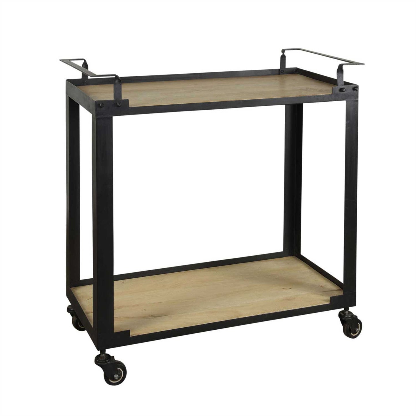 HomArt Mateo Iron and Wood Bar Cart Trolly