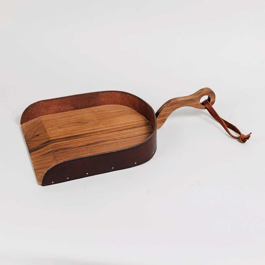 The Wood and Leather Dustpan by Millstream Home