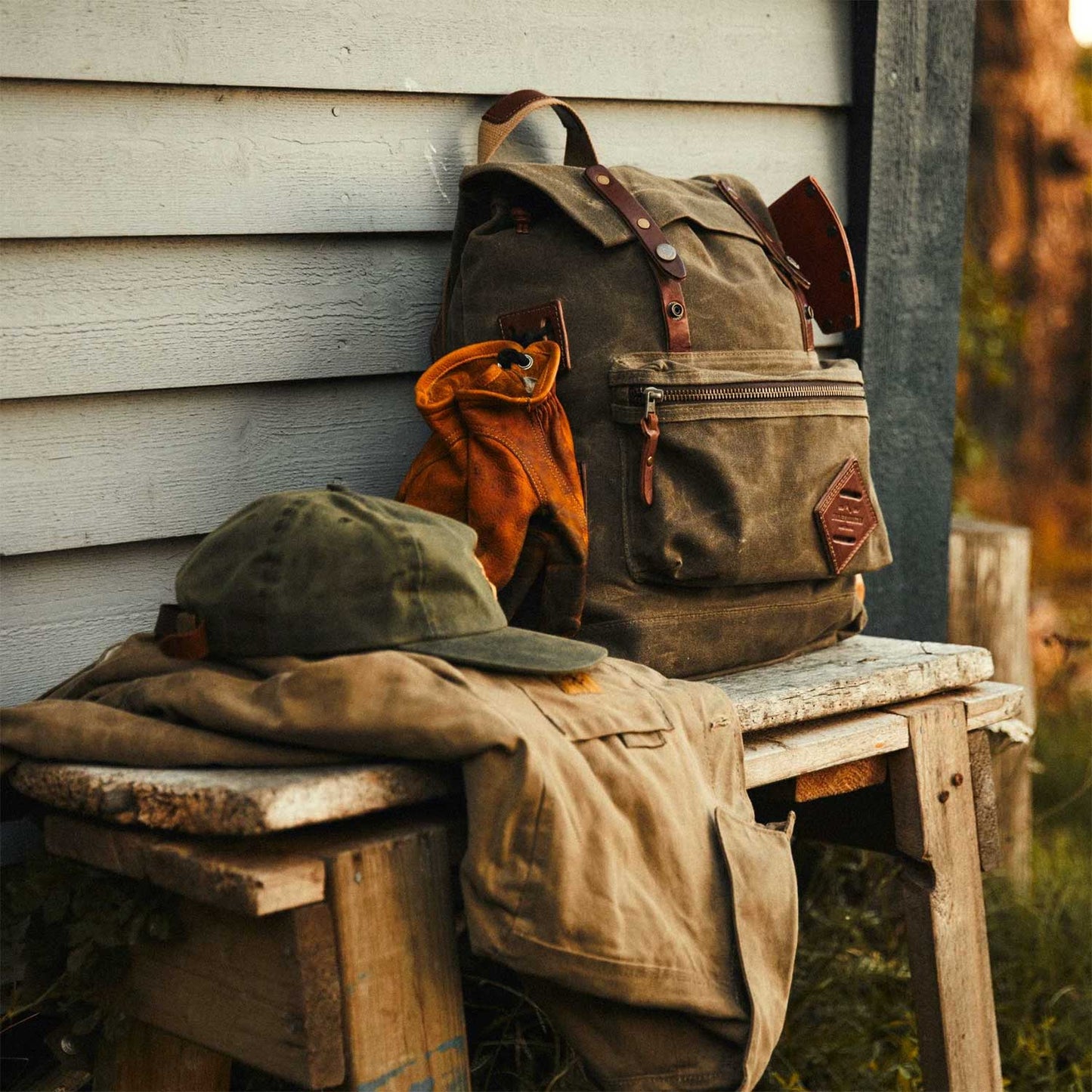 Muir Pack - Waxed Canvas Backpack - Field Tan