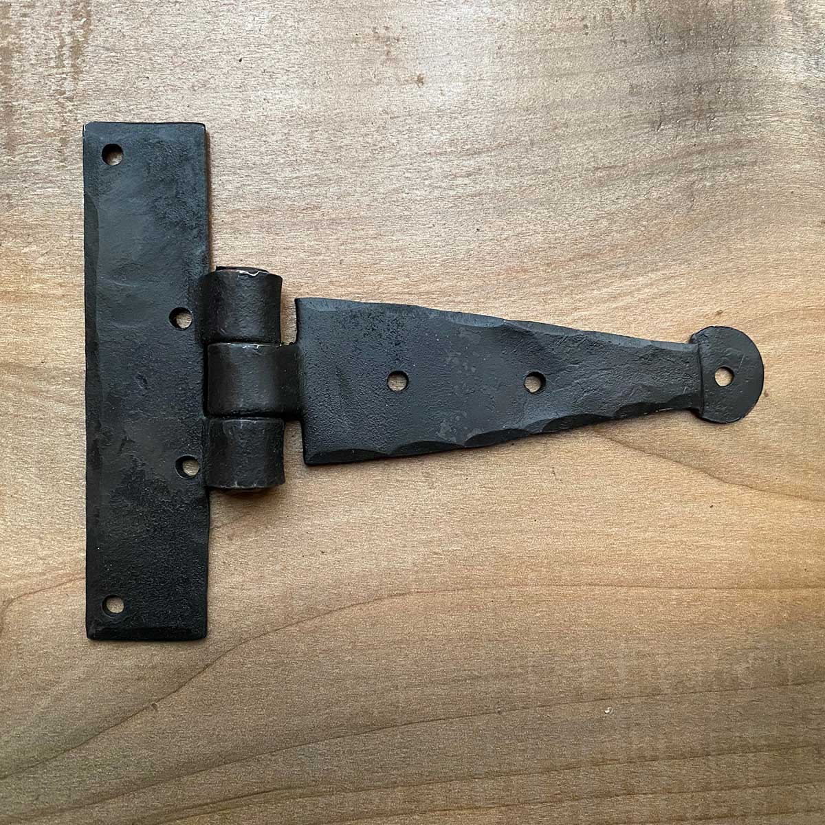 Hand forged T Hinge Traditional Blacksmith Style and Finish 6.6 x 4.5 Inch