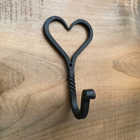 Hand-Forged Heart Hook With Twist