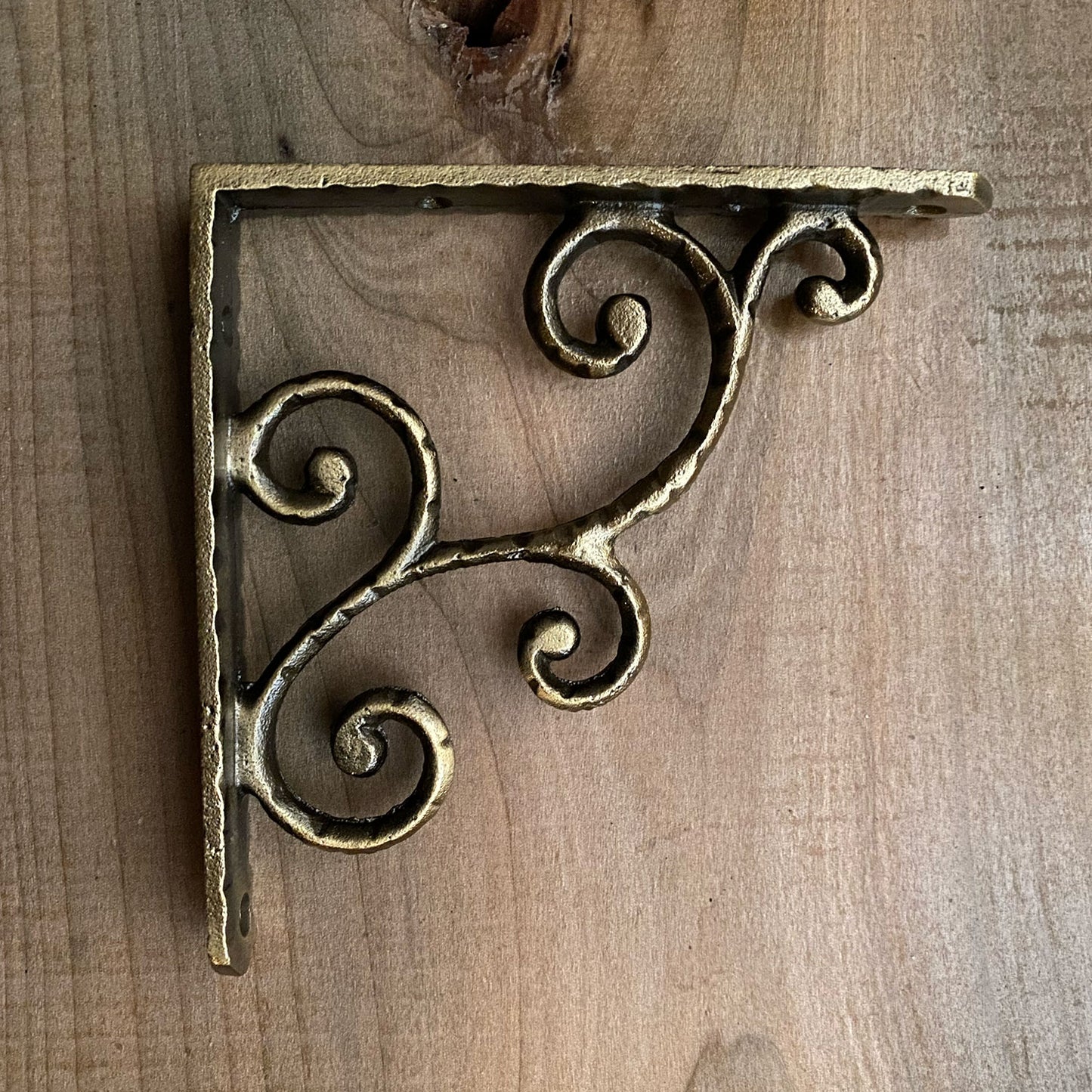 Rustic Shelf Bracket - Small 5.5 inch in Antique Brass Finish – Lostwestern