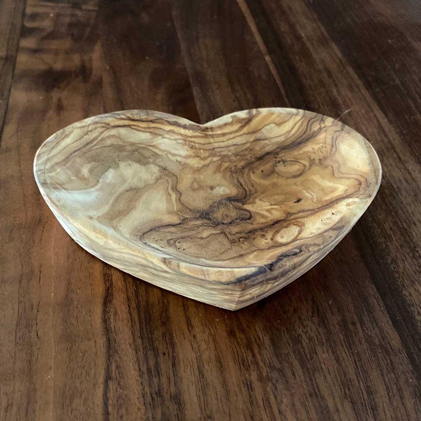 Heart Shaped Olive Wood Bowl