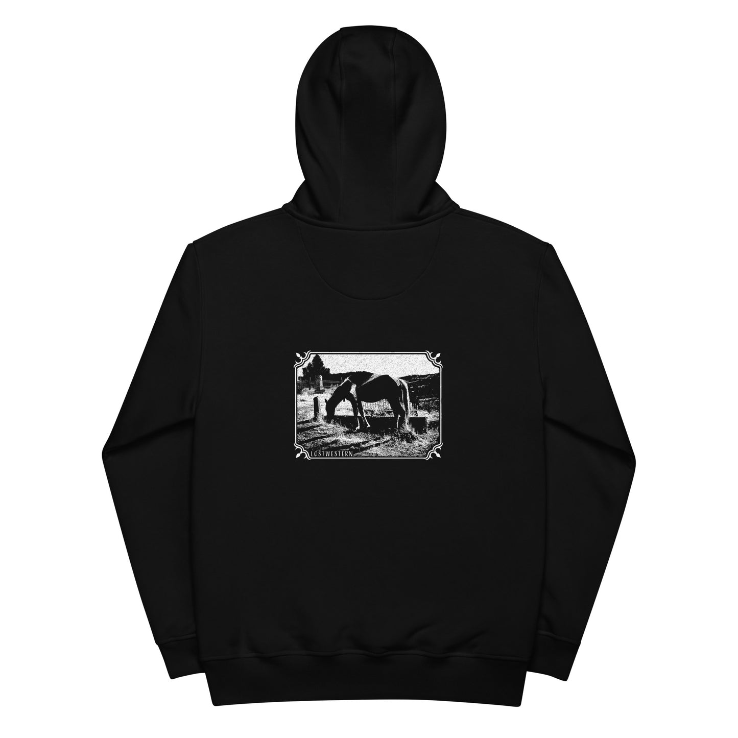 Lostwestern Premium Eco Hoodie Ghost Town / Grave Horse