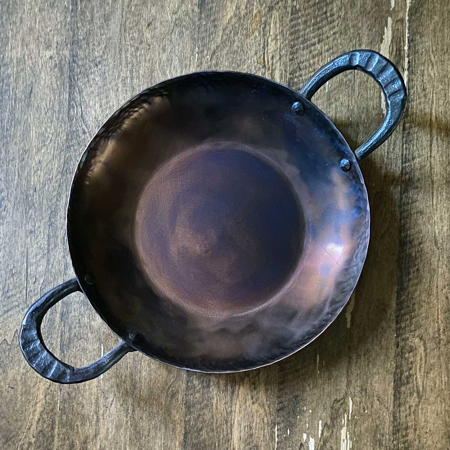 Hand Forged 10 Inch Steel Round Roaster Pan