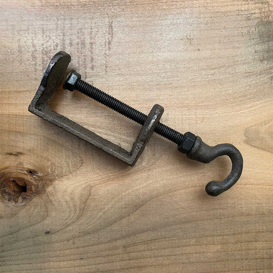 Rustic Clamp Style Hook Cast Iron