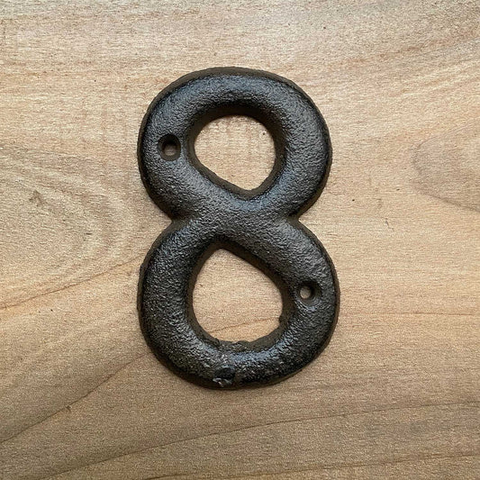 Rustic Cast Iron Number 8 For Houses / Doors