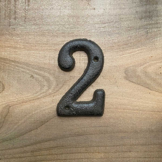 Rustic Cast Iron Number 2 - Two