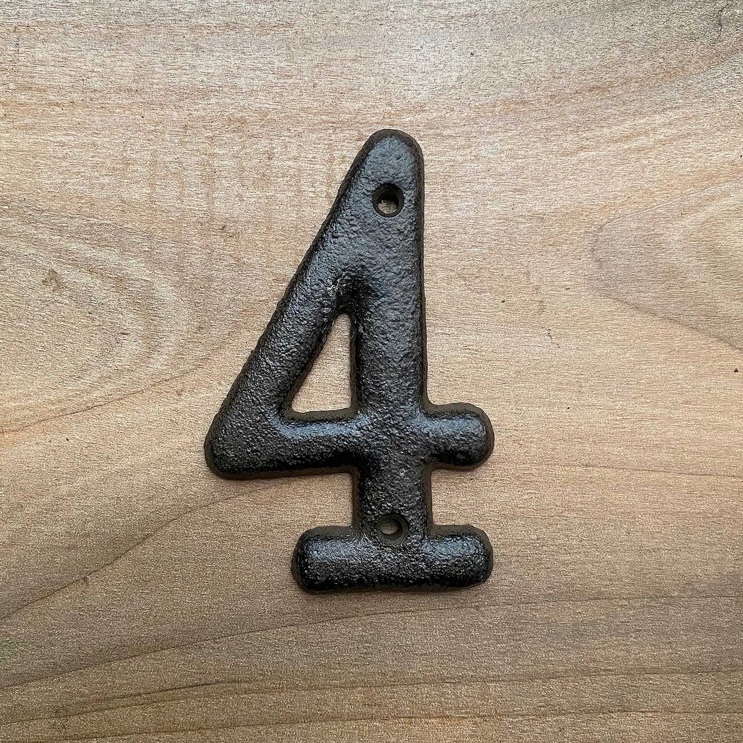 Rustic Cast Iron Number Four - 4