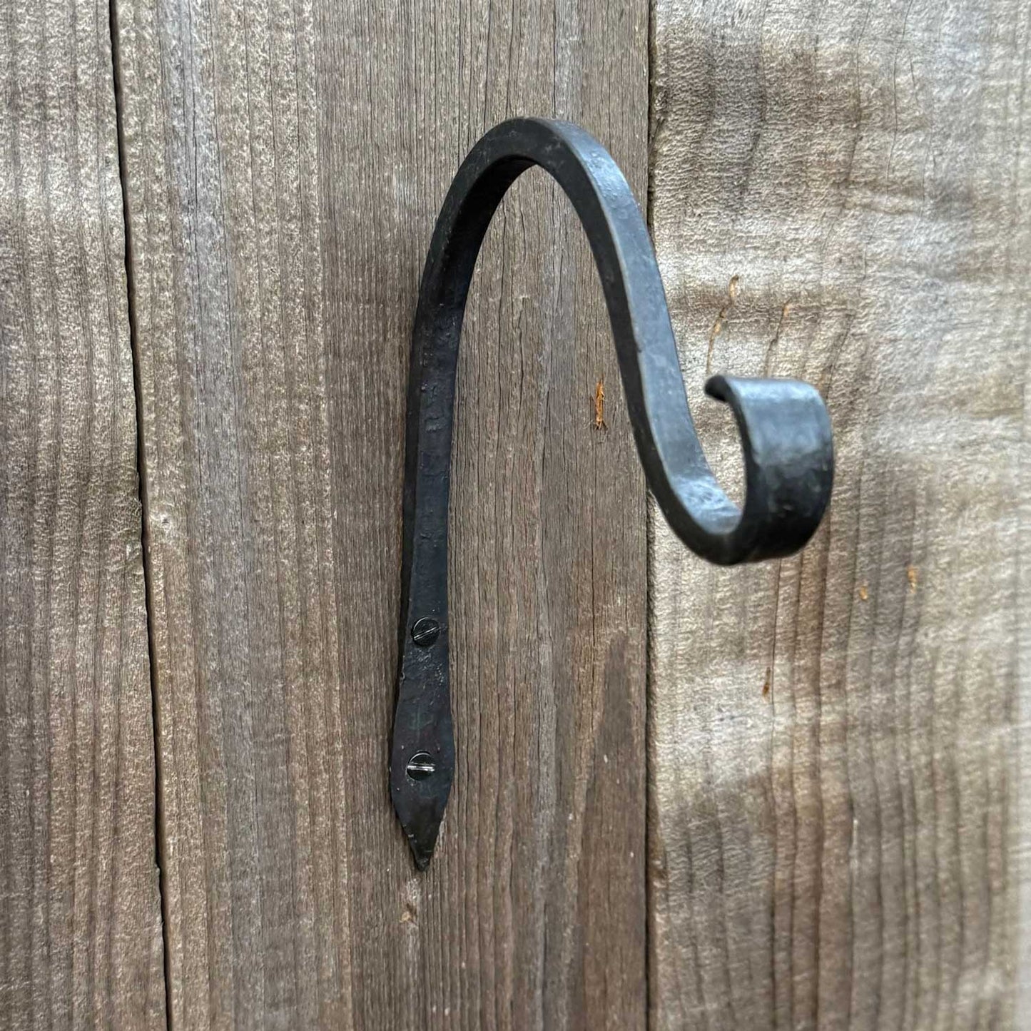 Small Hand Forged Square Bar Scroll Plant / Lantern Hook