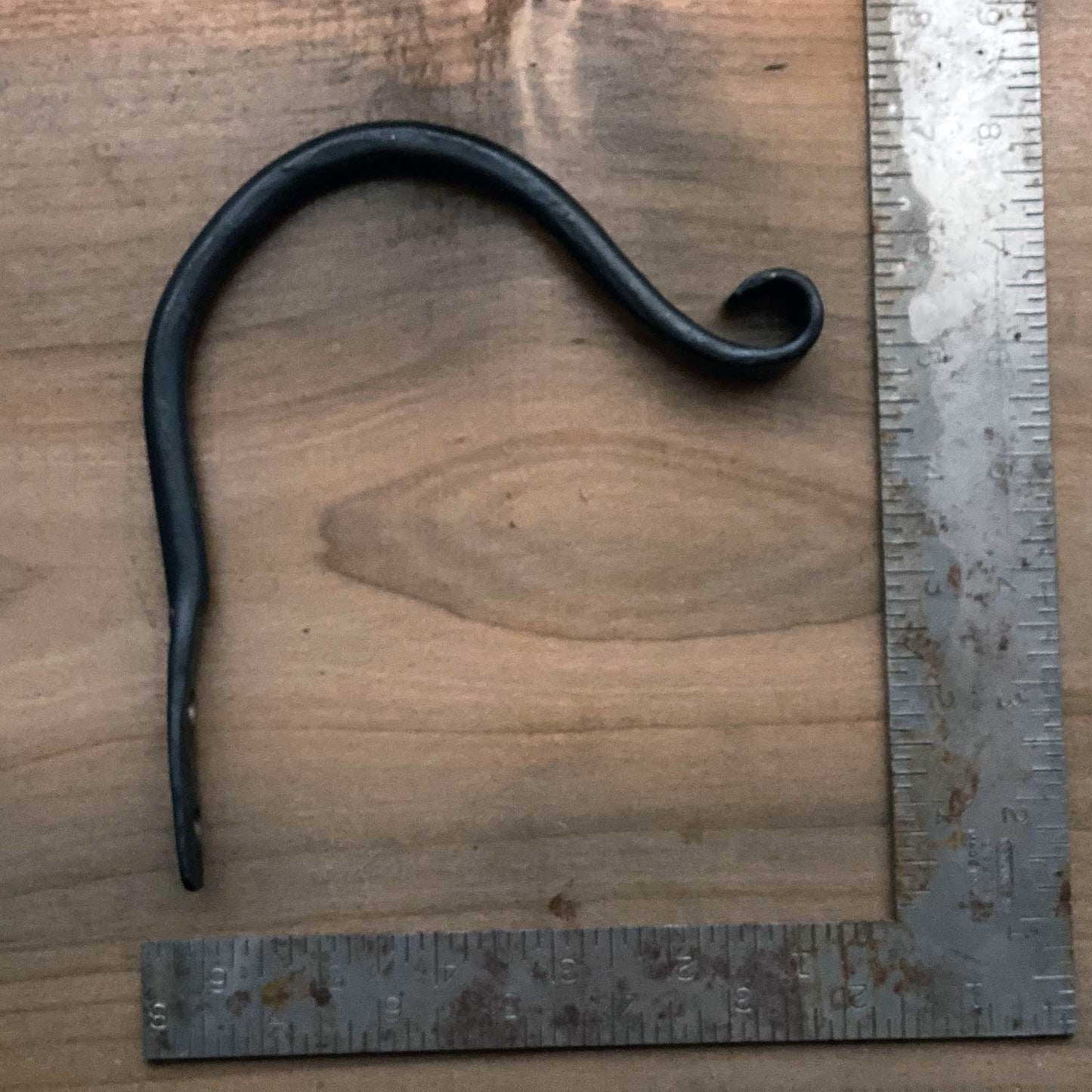 Small Rustic Hand Forged Plant Lantern Hook