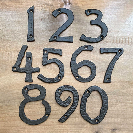 Smaller Rustic Iron Numbers / Numerals Black