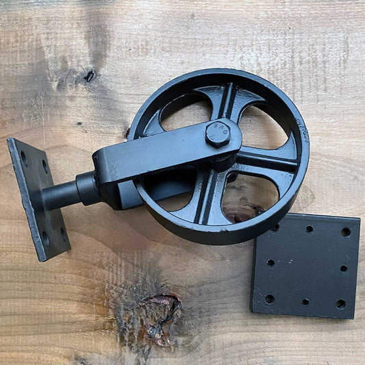 Black Cast Iron Wheel - Small Rustic