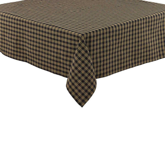 Sturbridge Tablecloth 54 Inch Black Check Pattern