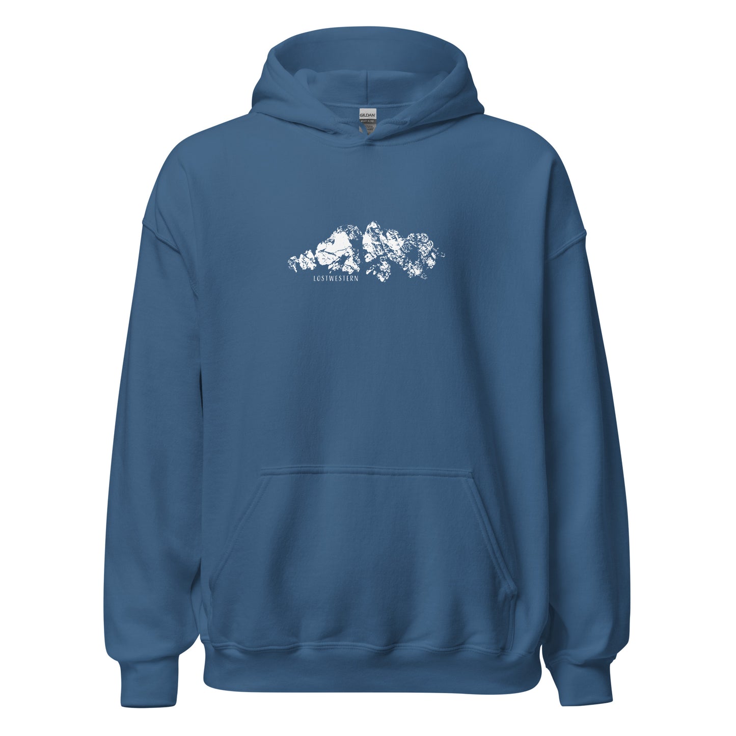 Lostwestern Heavy Weight Unisex Hoodie Indigo Blue