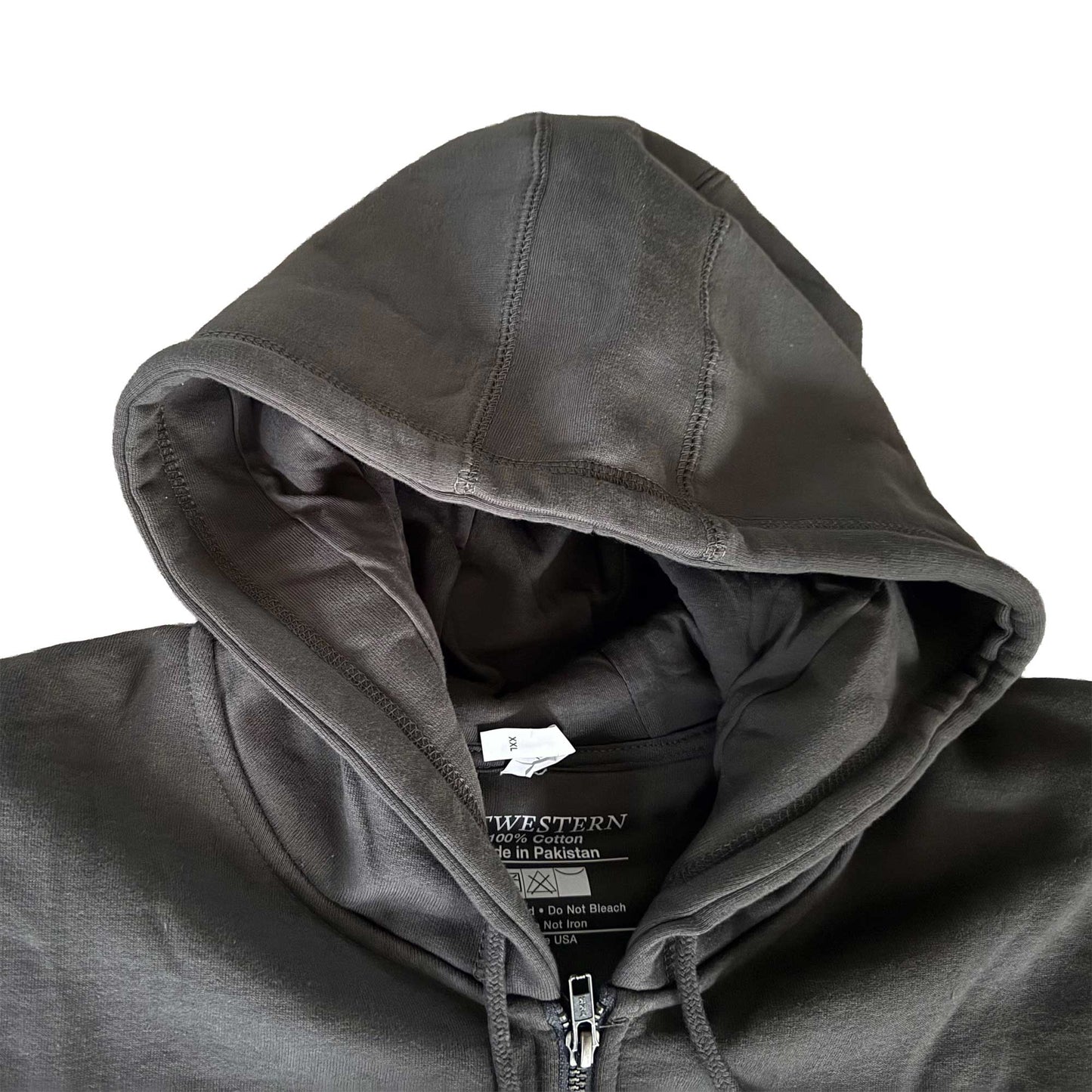Lostwestern Organic Cotton Hoodie - Grey Sand Dollar Zip-Up