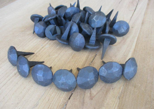 Hand Forged Nail Hammered Round Decorative Stud 1 Inch