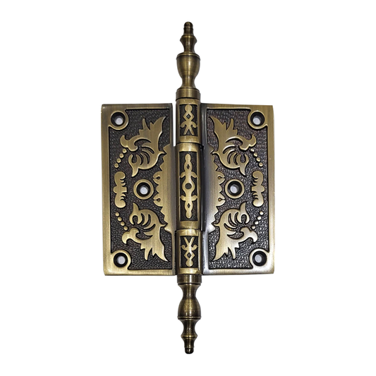 Brass Hinge 3.5″X 3.5″ Decorative Antique Brass Victorian