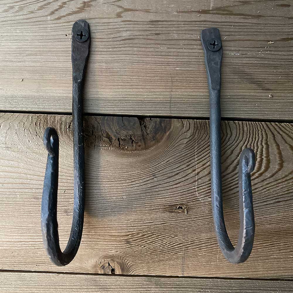 Forged Wall Hooks - Five Inch - 3 Pack