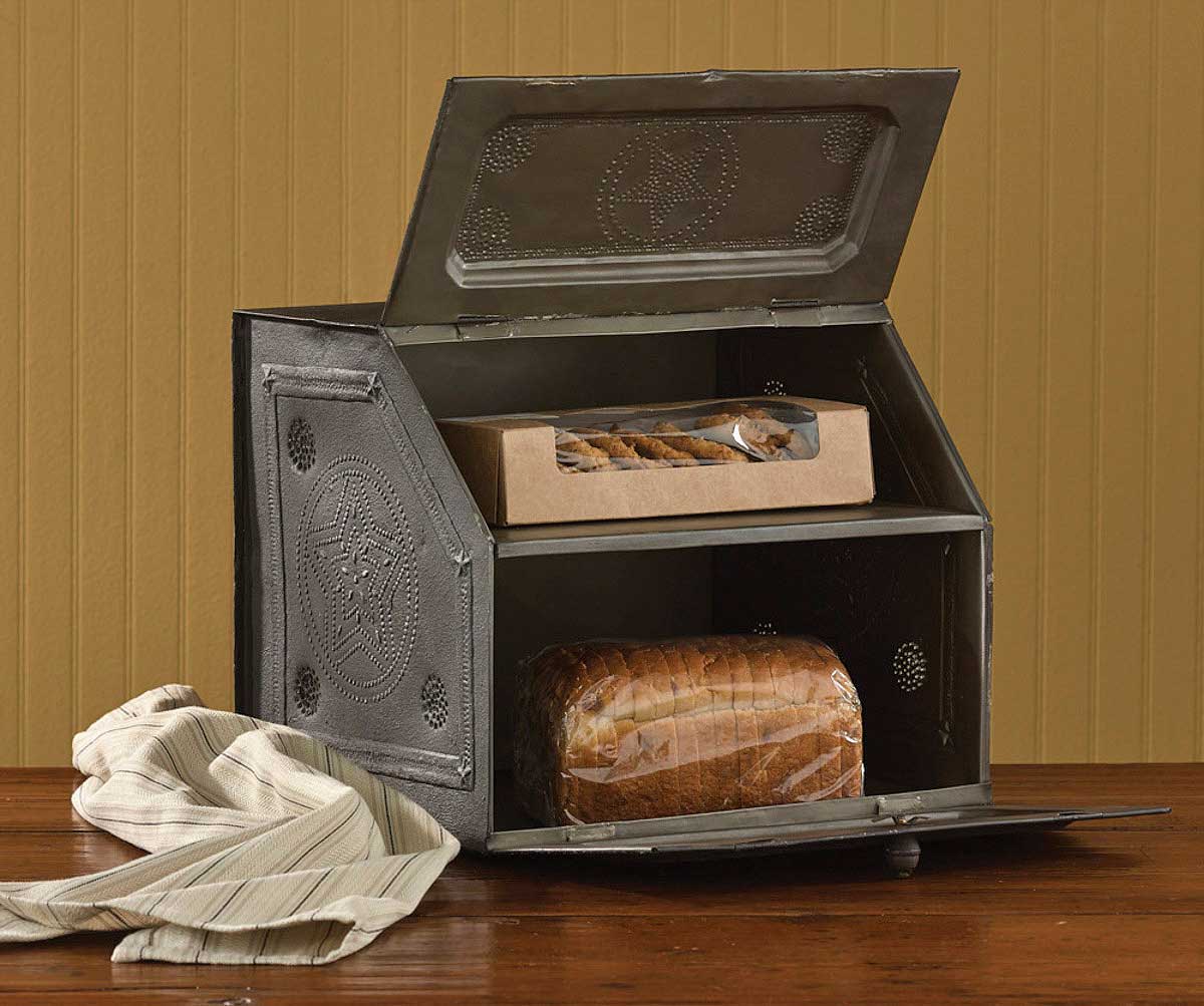 Park Designs Black Star Metal Bread Box