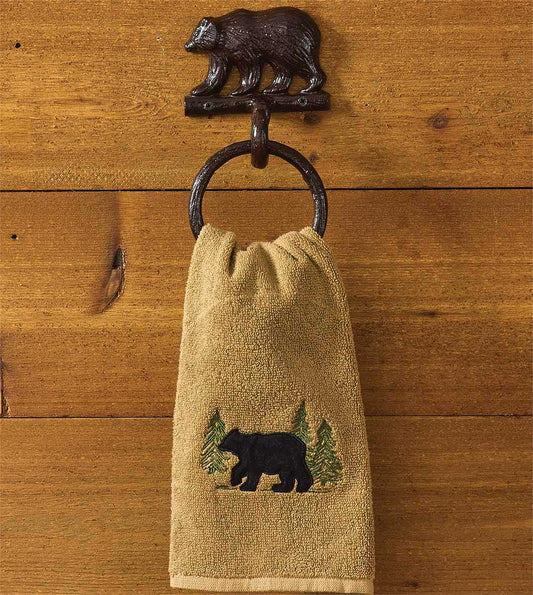 Cast Bear Towel Ring Hook